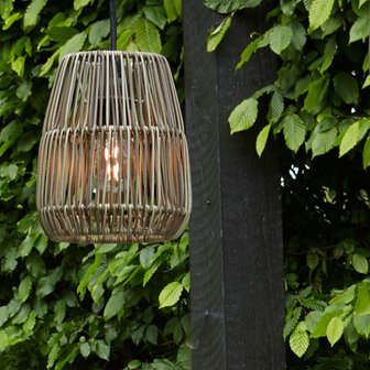 Lampa wisząca zewnętrzna z polirattanu boho Sajgon